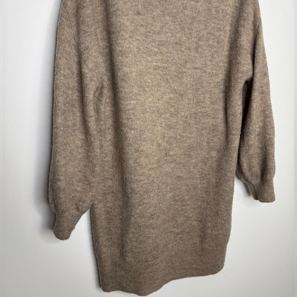 Simons tan wool mohair knit sweater dress - Picture 3 of 8